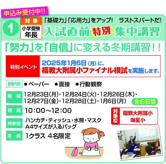 入試直前特別集中講習