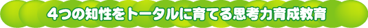 4つの知性をトータルに育てる思考力育成教育
